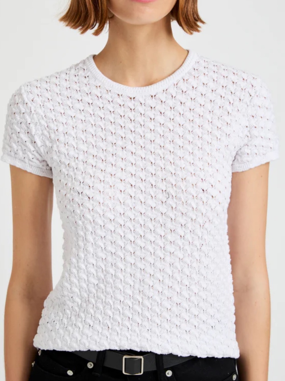 Proenza Schouler crochet Quincy tee top size M NEW - Picture 2 of 8